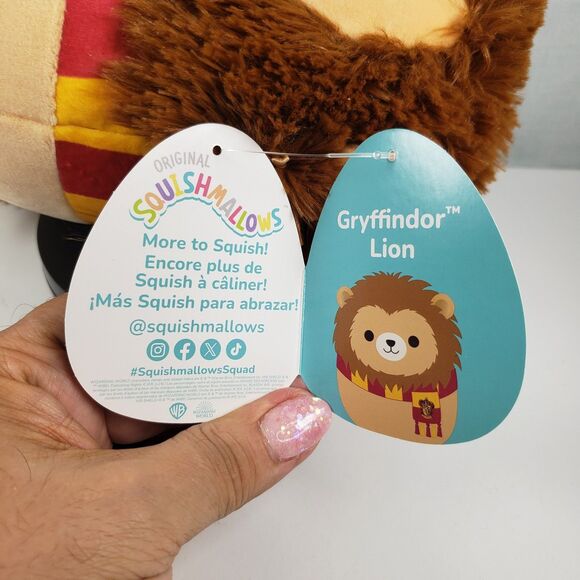 Harry Potter Gryffindor Lion Squishmallows 8" Stuffed Plush Toy 2024 NWT - Picture 10 of 16